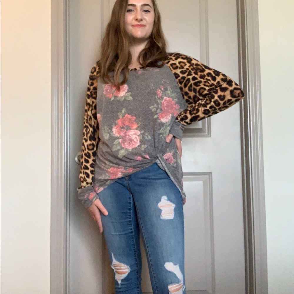 Multi-Print Blouse - Picture 2 of 2